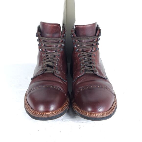 Alden Men's US 11,5B/D Brown Chromexel Leather LaceUp Cap Toe Ankle Jumper Boots - Picture 3 of 16